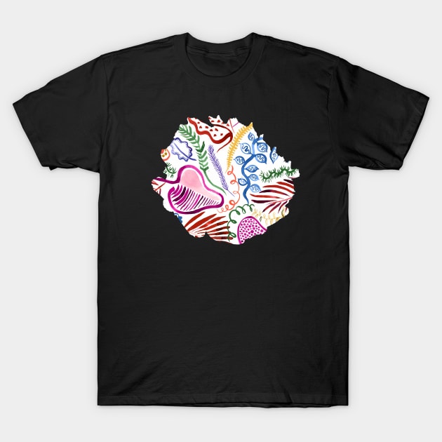 Leaf Tropical Jungle Forest Colorful T-Shirt by ninoladesign